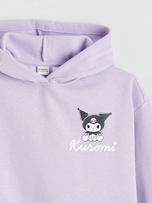 Kuromi Bask?l? K?z ?ocuk Kal?n Sweatshirt