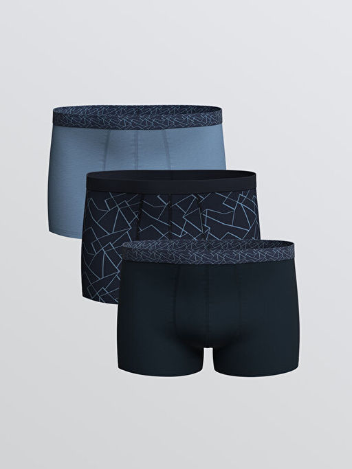 Standart Kal?p Pamuklu Esnek Erkek Boxer 3l?