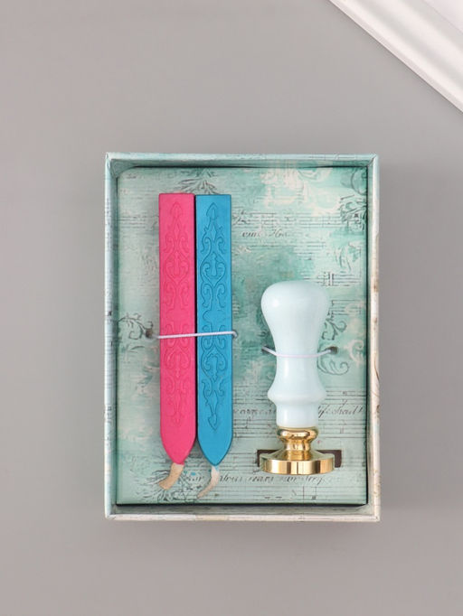 Подарочный набор для сургучной печати Пони, печать, ручка, сургуч, 12.5?10?3.6 см