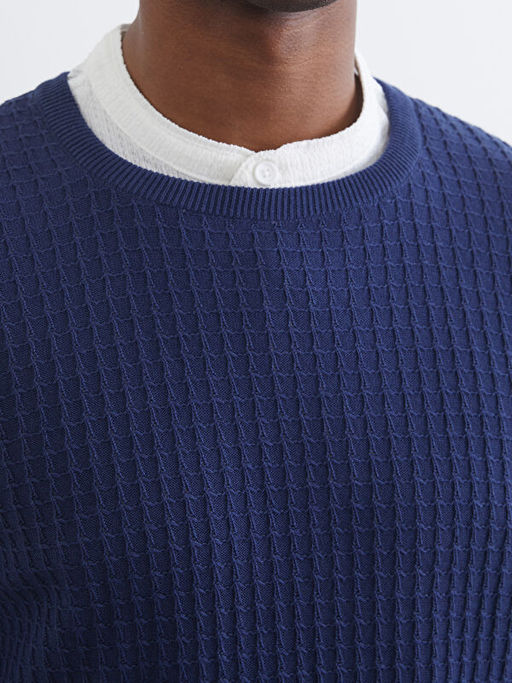 Bisiklet Yaka Erkek Triko Kazak