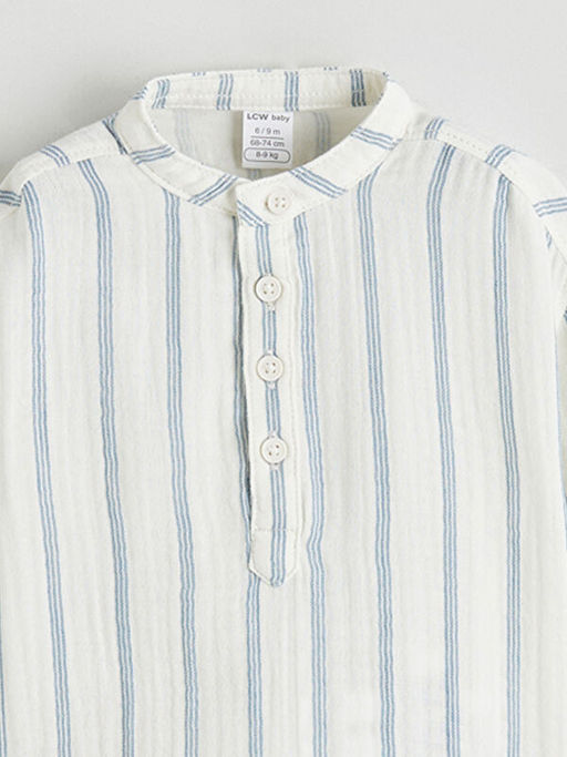 Hakim Yaka ?izgili Erkek Bebek G?mlek