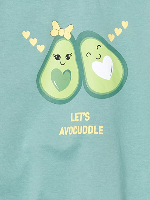 Bisiklet Yaka Bask?l? K?z Bebek E?ofman Tak?m