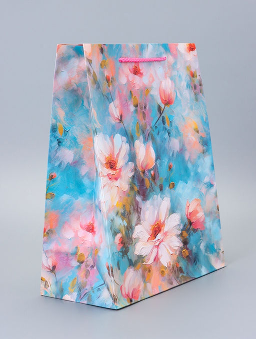 Цена за 2 шт. Пакет подарочный ламинированный Цветочное настроение 26?12?32 см