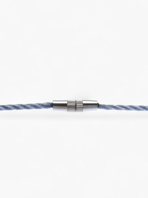 Цена за 2 шт. Шнурок гайтан 60 см d=2 мм, цвет серебряный, винтовой замок серебро