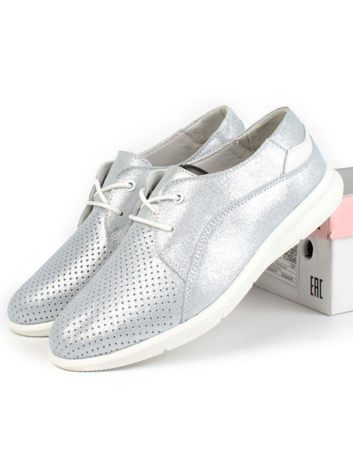 05-DF99-21P LT. BLUE Полуботинки женские спортивные (натуральная кожа) - Фабричный китай фото 15