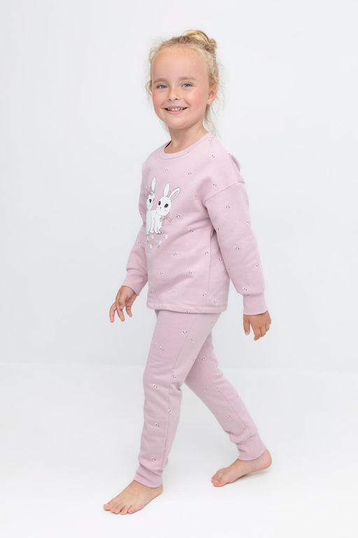 К 1581/фламинго,маленькие листья пижама дет