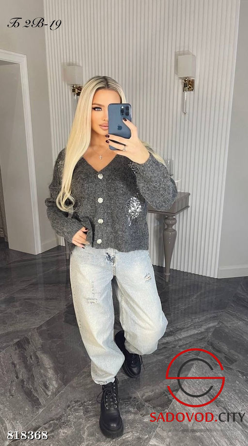 Кардиган женский с пайетками - Bruno фото 2