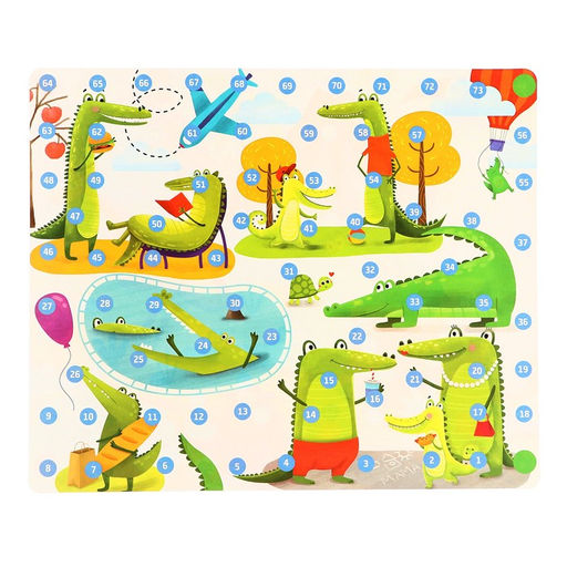 Настольная игра Горки и лестницы. Весёлые джунгли и дикие аллигаторы! - Лас играс kids фото 3