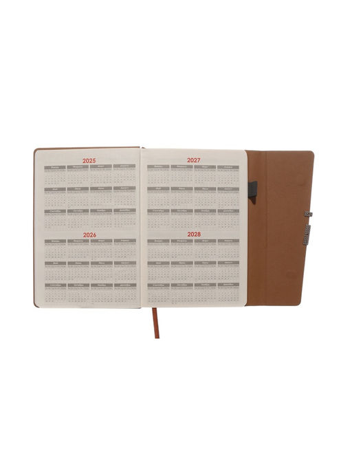 Ежедневник недатированный формат А5, с клапаном, 96 листов, линия, пвх, серый - Simaland фото 5