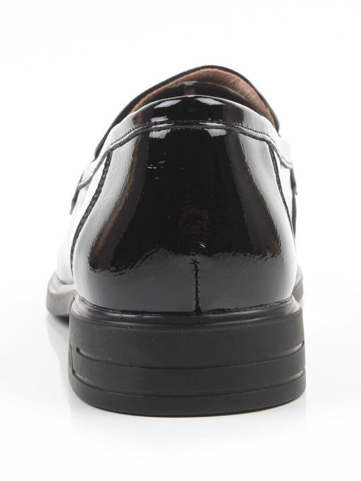 03-DEB55-2 BLACK Лоферы женские (натуральная кожа)