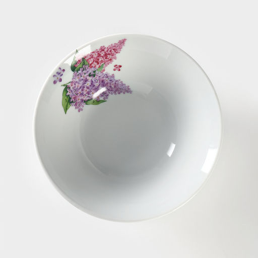 Салатник фарфоровый «Идиллия. Сирень», 600 мл, d=17.5 см