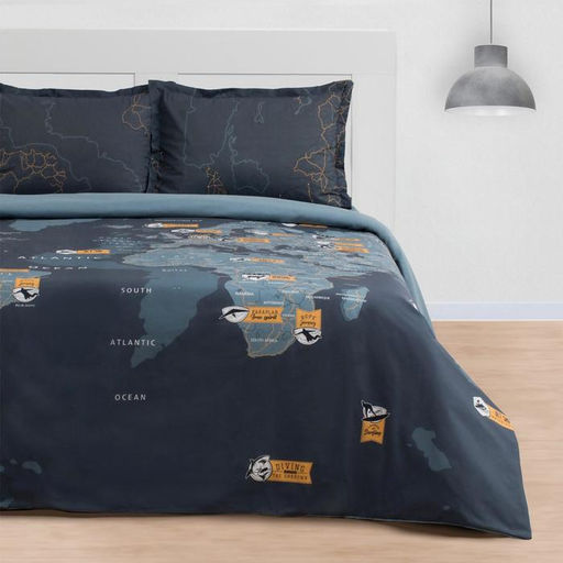 Постельное бельё Этель 2 сп Путешествие 175х215 см, 200х220 см, 50х70+3 см - 2 шт, ранфорс  фото 17