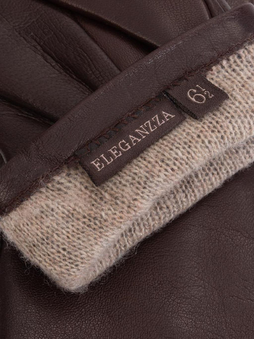 Перчатки женские ш+каш. F-IS5500 d.brown - Eleganzza фото 6