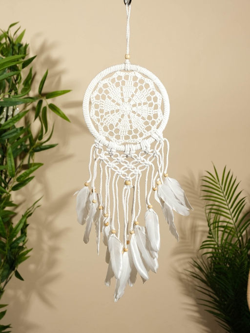 Ловец снов «Белый цветочек», 17×50 см