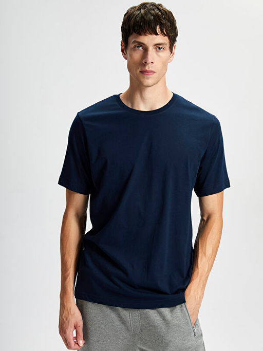 Bisiklet Yaka Penye Erkek Ti??rt