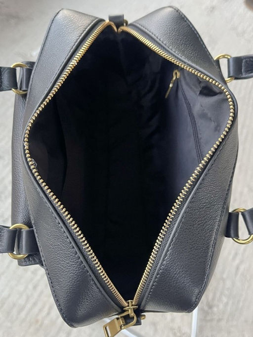 Женская кожаная сумка бочонок 3132 Блек