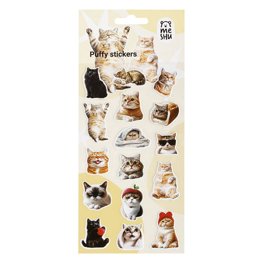 Наклейки объемные "Wow Cat" (MS_66576, MESHU)10*23см