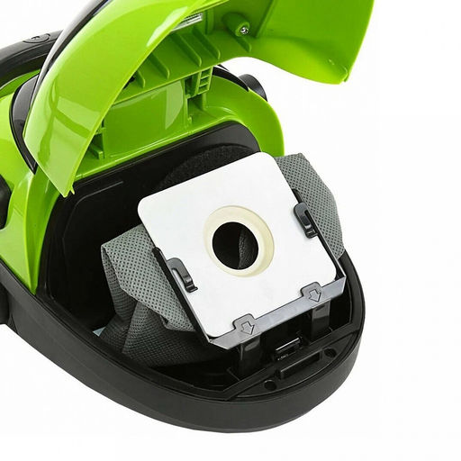 Пылесос "Kelli", пылесборник: мешок 1,5л, 5-ти ступенчатая система фильтрации, металлическая телескопическая трубка, индикатор заполнения пылесборника, вертикальная парковка, ножной переключатель вкл/выкл, регулятор мощности на корпусе, сетевой шнур: