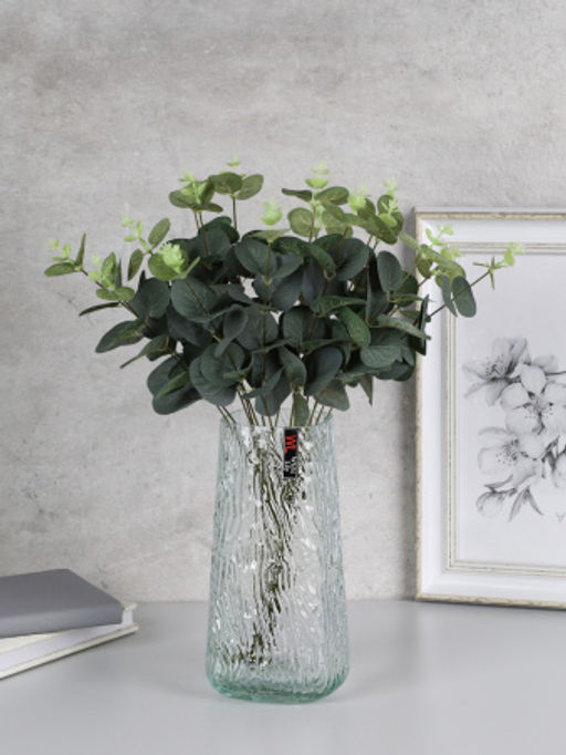 Ваза для цветов 20 см с ЛОГО прозрачная / WRD-138 /уп 24/ без и/уп745973 - ГалеонТрейд фото 4