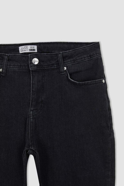 Супероблегающие джинсовые брюки с нормальной талией и очень узкими штанинами - Defacto фото 7