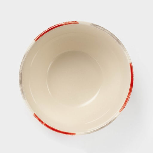 Салатник новогодний Доляна «Легенда Севера», 800 мл, d=14.5 см, керамика, бежевый