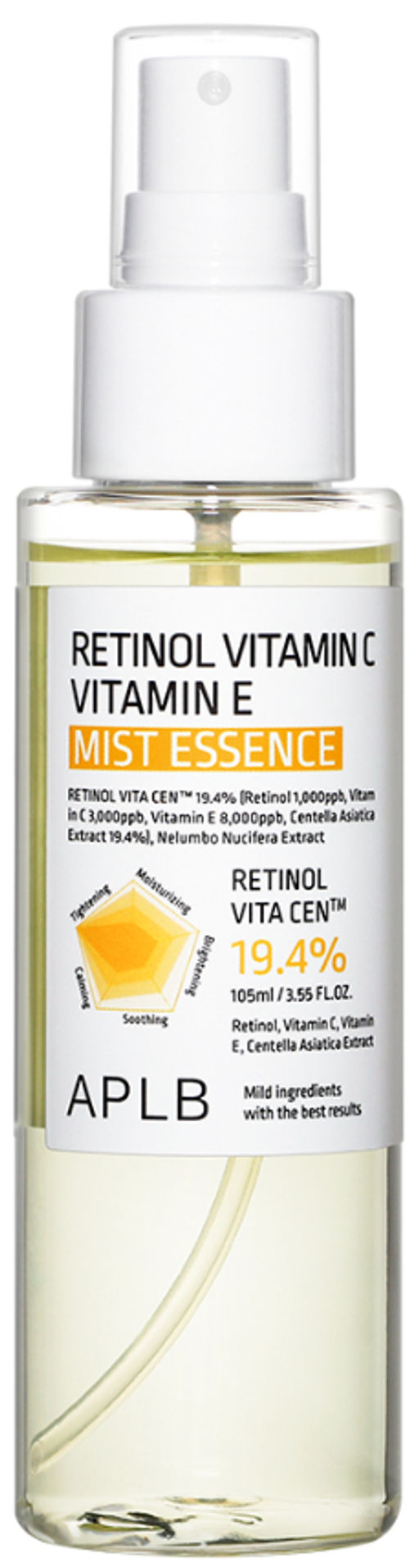 APLB Эссенция-мист с ретинолом и витаминами С и Е RETINOL VITAMIN C VITAMIN E MIST ESSENCE (105 мл)