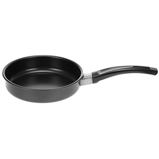 Сковорода с тефлоновым покрытием д14см h3,2см Чернушка, 0,45л, пластмассовая ручка (Китай)