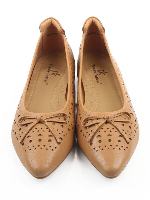 06-7388-66JT LT. BROWN Туфли летние женские "Лодочки" (натуральная кожа)