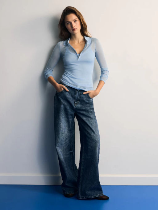 Двухслойный джемпер с молнией / Zarina фото 2