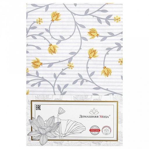 "Ароматный жасмин-К" Скатерть 180х145см, длина стола до 140см, на 6 персон, хлопок "Премиум" 186г/м2, "Домашняя мода" (Россия)