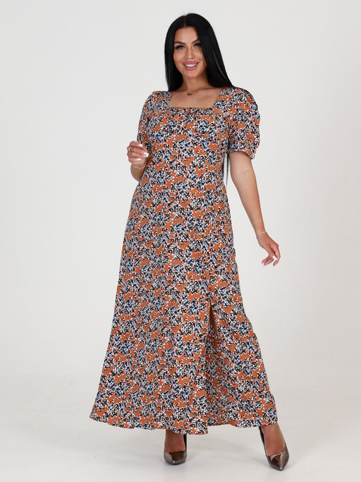 ПЛ-015 (длинное) ПЛАТЬЕ ЖЕНСКОЕ (Коричневый) - А-дина фото 3