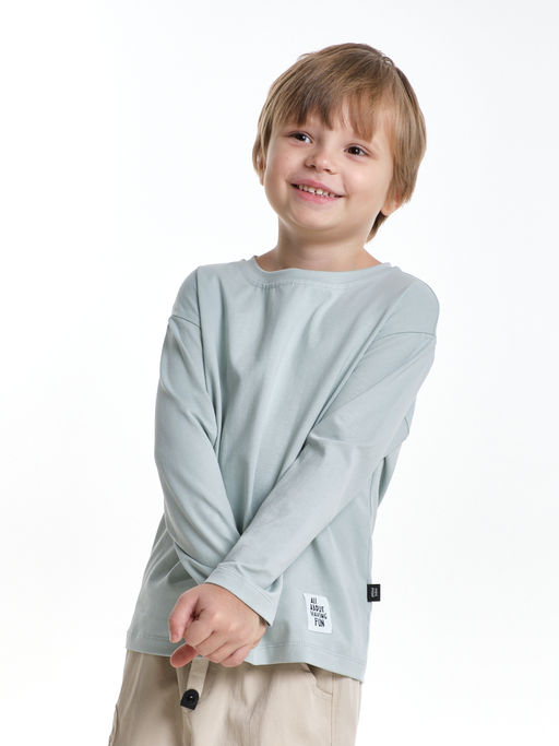 Базовый лонгслив для мальчика 22-6007 белый - Mini maxi фото 7