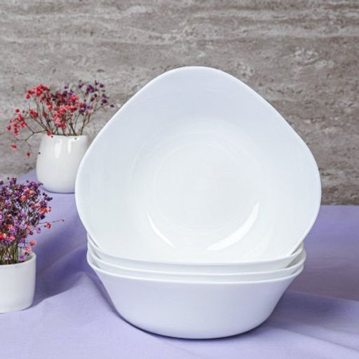 Набор суповых квадратных тарелок 4 штуки 750 мл 170 мм тарелка глубокая белый / FSW-75XN (WHITE) /уп 12/ С - Галеонтрейд фото 2