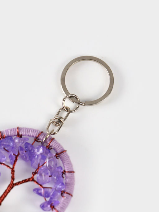 Брелок ловец снов «Древо», 19 см, сиреневый