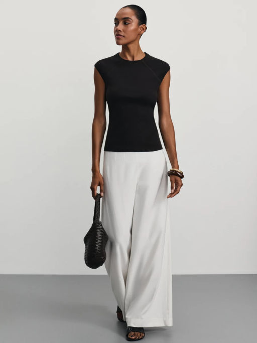 Футболка из хлопка с рукавом реглан / Zarina фото 3