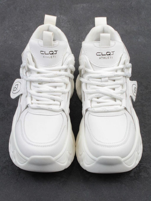 03-9D-1 WHITE Кроссовки женские (натуральная кожа, искусственная кожа)