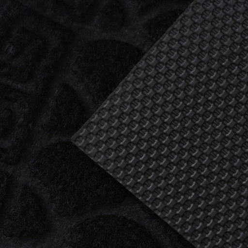 Коврик придверный Доляна «Спираль», полукруглый, влаговпитывающий, без окантовки, 38×58 см, цвет МИКС