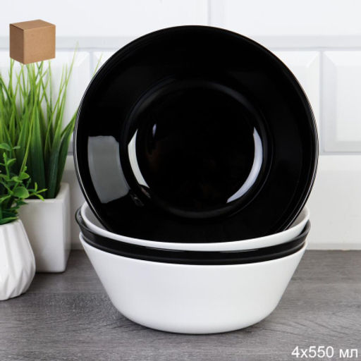 Набор суповых тарелок 4 штук 550 мл Евро / BNNW60T/LMLTW60 /уп 12/