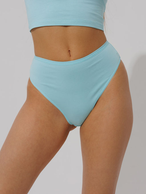 Трусы женские слипы с высокой посадкой Lingeamo морская волна ЛС-14 (19)  фото 3