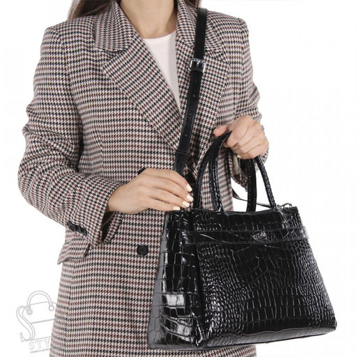 Сумка женская кожаная 8807VG black Vitelli Grassi в Новосибирске  фото 2