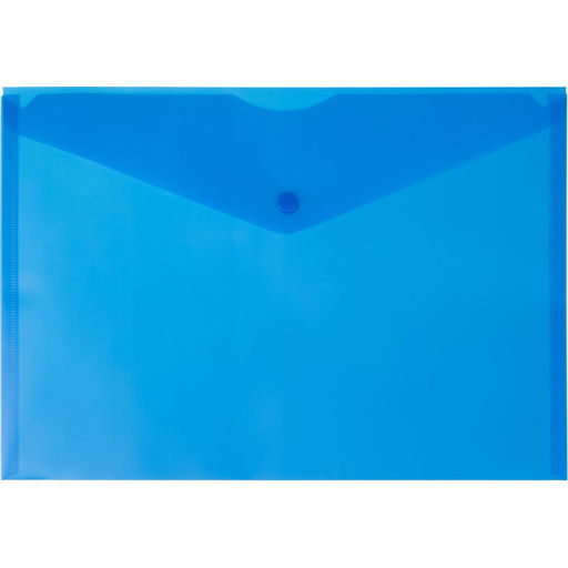 Папка-конверт на кнопке Выбор есть Элементари А4 150мкм синий, 10шт/уп