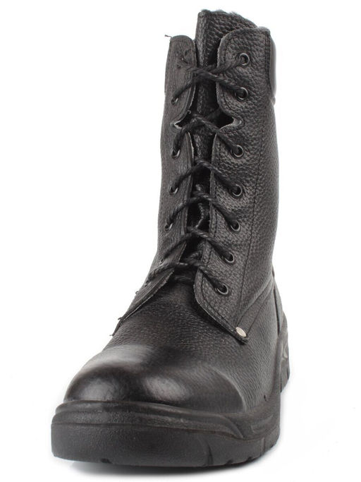 05-9011 BLACK Ботинки зимние мужские (натуральная кожа, искусственный мех)