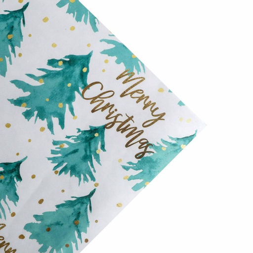 Цена за 10 шт. Бумага упаковочная крафтовая «Акварельный лес», 50 × 70 см