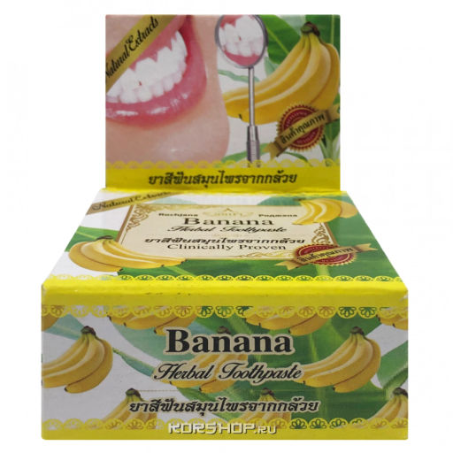 Зубная паста Банан Rochjana, Таиланд, 30 г Акция