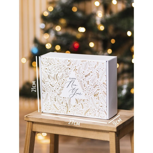 Коробка подарочная новогодняя складная New year, 27×21×9 см, Новый год