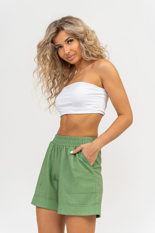 Шорты Натали 36781 из полиэстера с льном  фото 20