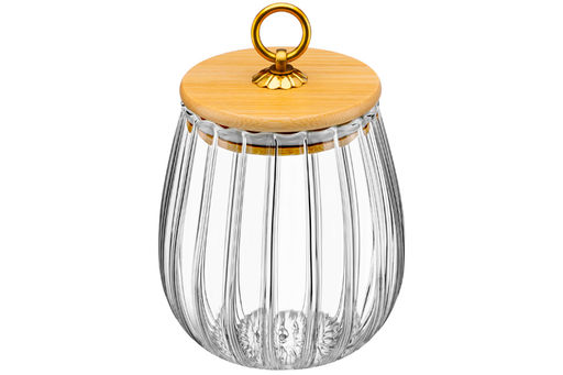 Банка стеклянная 650 мл 10,5*10,5*13 см с деревянной крышкой с силиконовым уплотнителем - Elan gallery фото 8