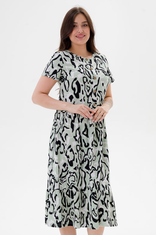 Платье женское из кулирки Кармелита 2 палитра мята - Амадэль фото 8