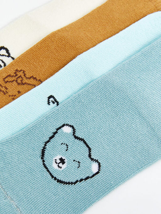 Desenli Erkek ?ocuk Soket ?orap 4l?