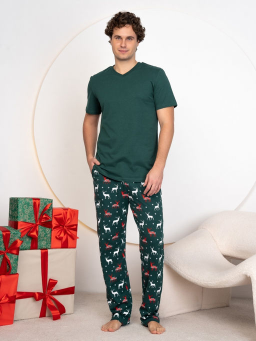 Комплект новогодняя пижама из 100% хлопка - Binita фото 2